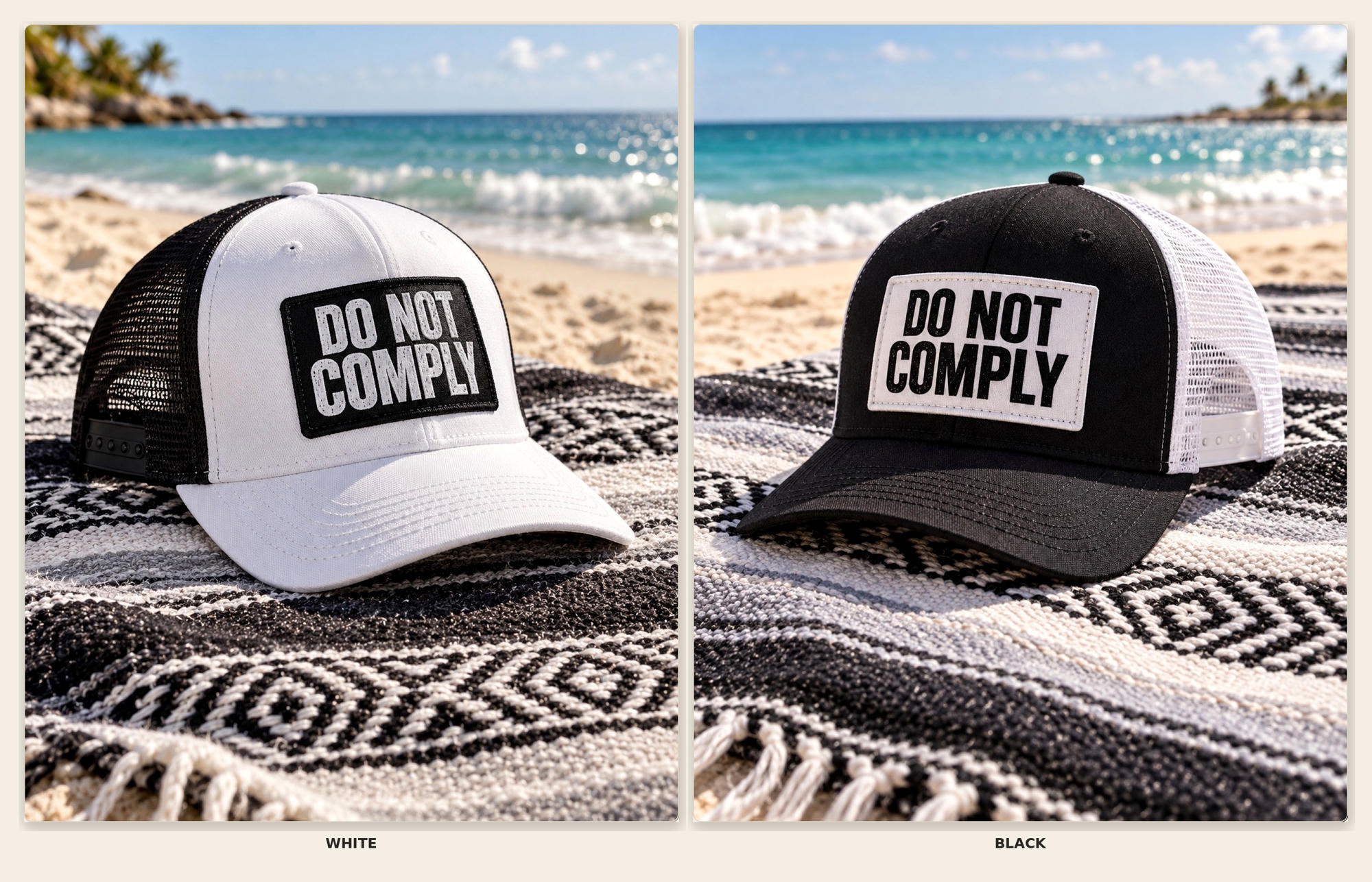 DO NOT COMPLY Contrast Trucker Cap
