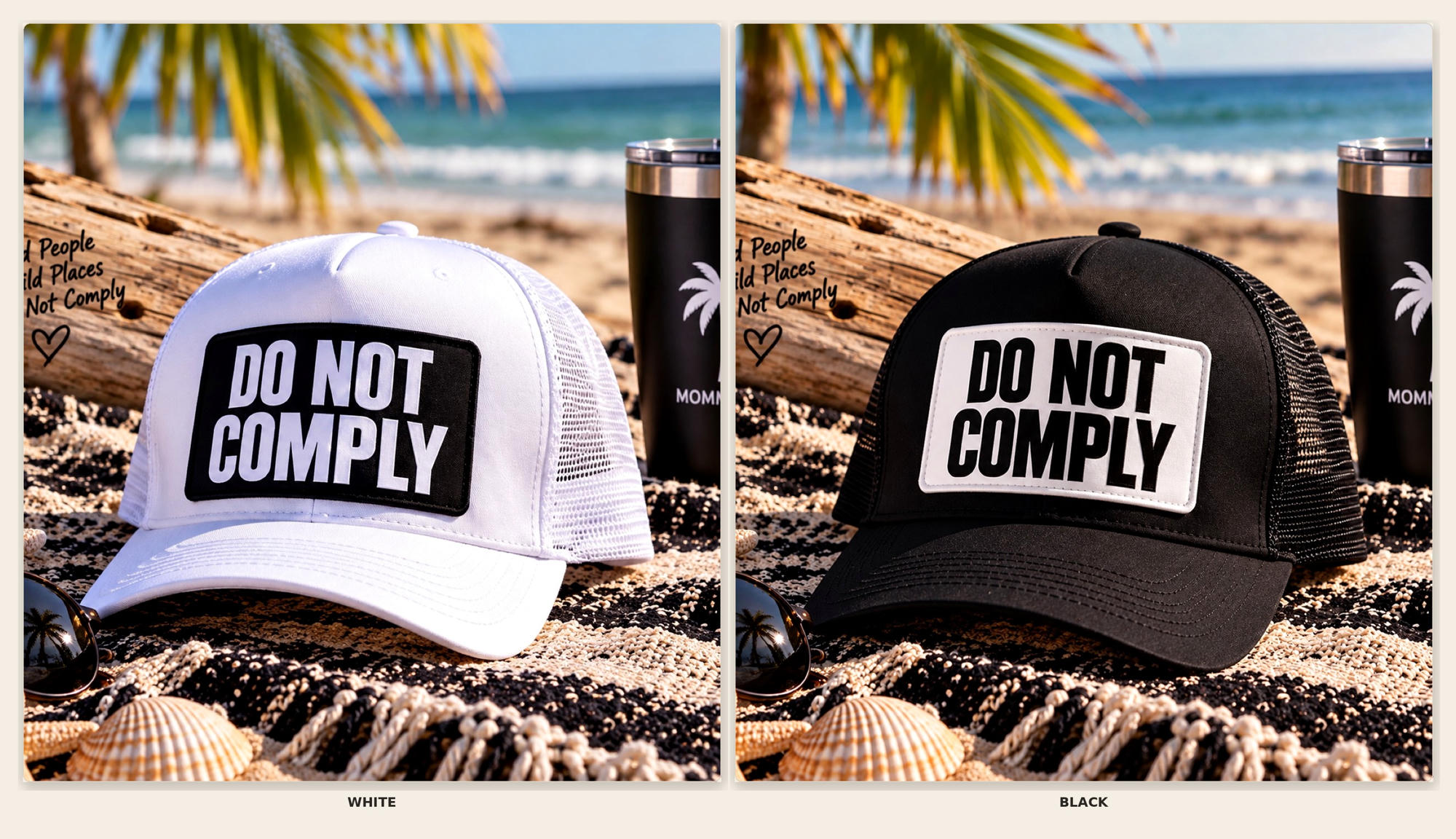 DO NOT COMPLY Monochrome Trucker Cap